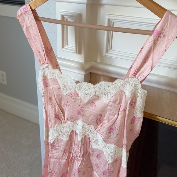 Spell Fleur Slip Dress in pink with lace detail. Worn once perfect condition - Picture 7 of 10